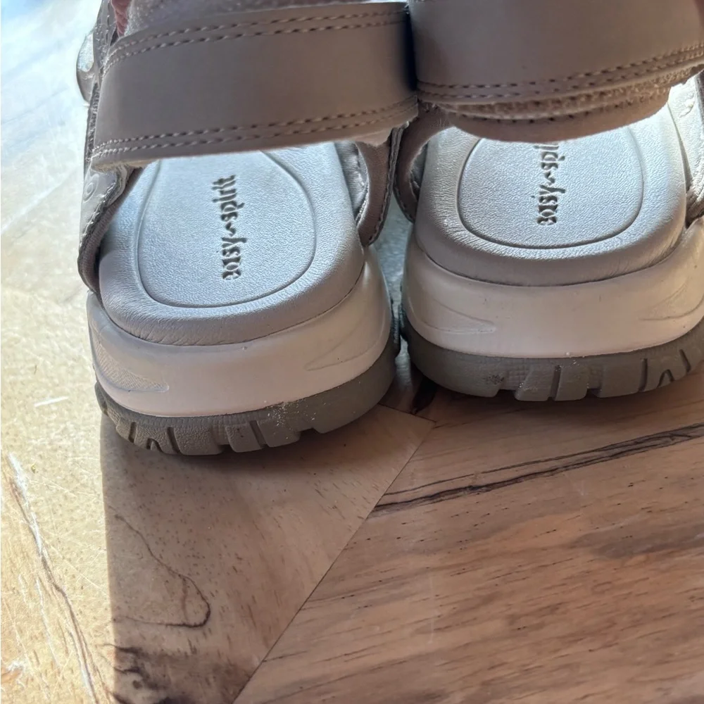 Easy Spirit Beige Taupe Adjustable Strap Comfort Sandals - Picture 3 of 6